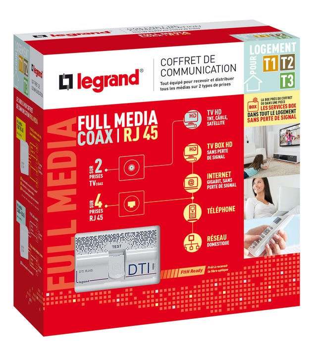 Coffret de communication LEGRAND 1 rangée T1 A T3