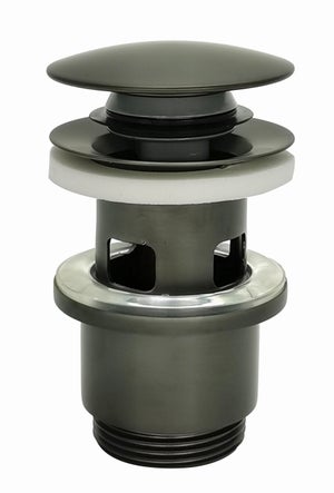 Bonde, clic-clac lavabo recyclé, gris , Diam.63 mm, EDOUARD ROUSSEAU