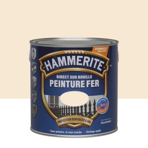 Peinture extérieure fer HAMMERITE blanc cassé brillant 2.5l