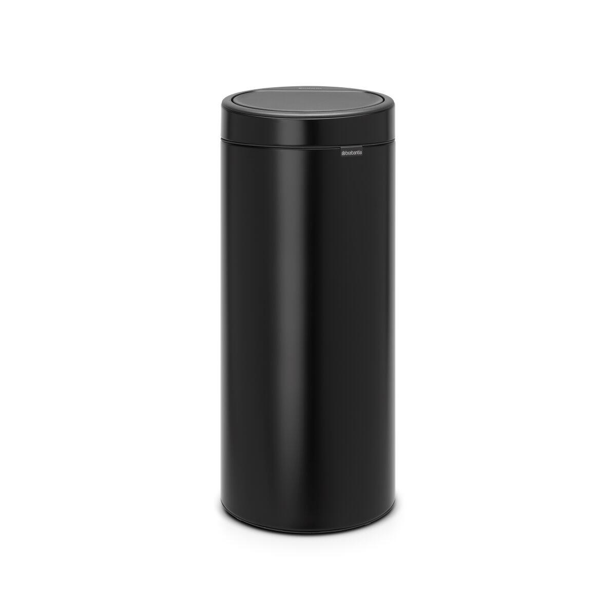 Poubelle à Pédale Cuisine 30L Noir Acier Inoxydable - Fermeture Douce - Neuf Sous Emballage