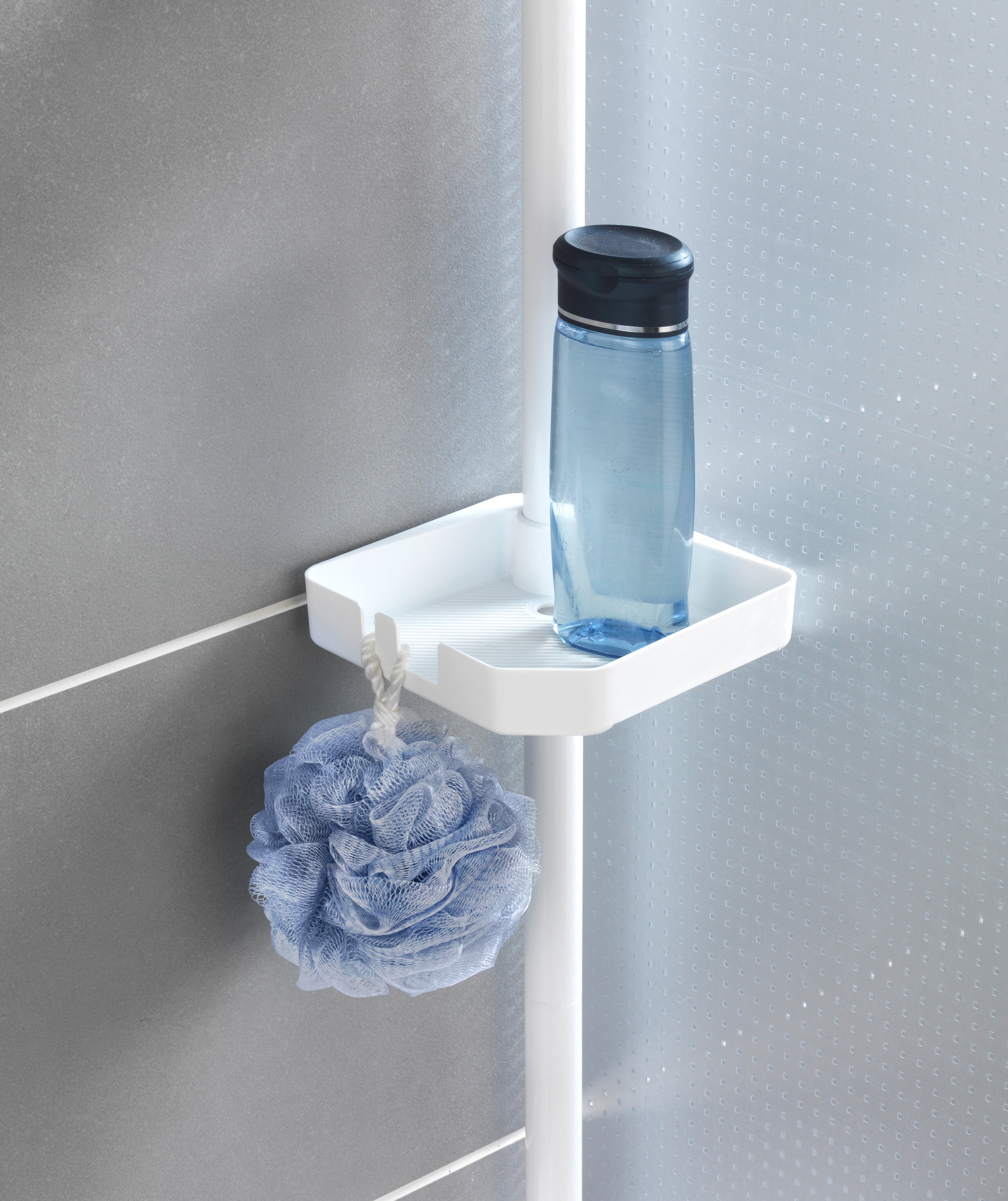 Etagère de douche télescopique blanche funky WENKO - 6