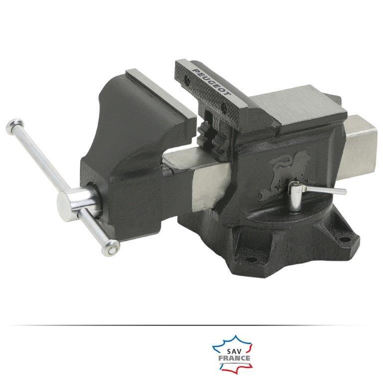 Étau en fonte sur base tournante PEUGEOT, 125 mm - 6