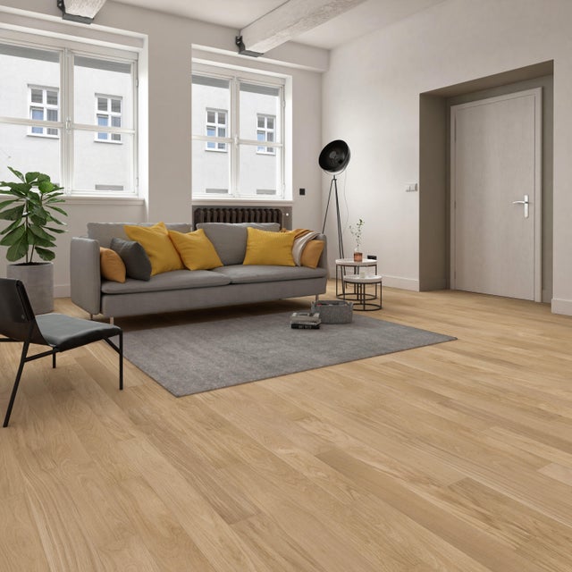 Parquet contrecollé chêne naturel select vitrifié M BEAULIEU FLOORING, l.13 cm