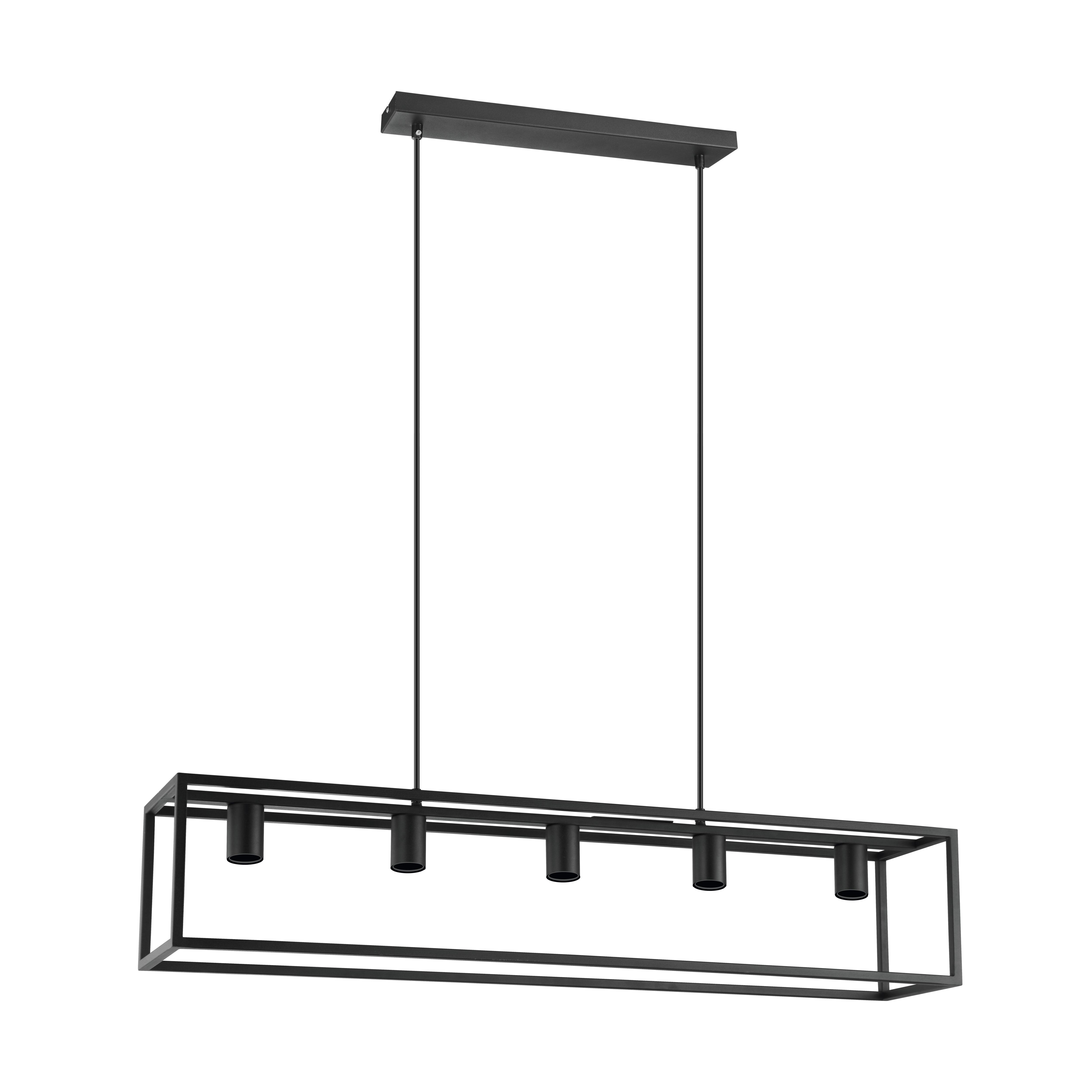 Suspension Eldrick, acier, noir, l.100 cm INSPIRE, E27 - 4