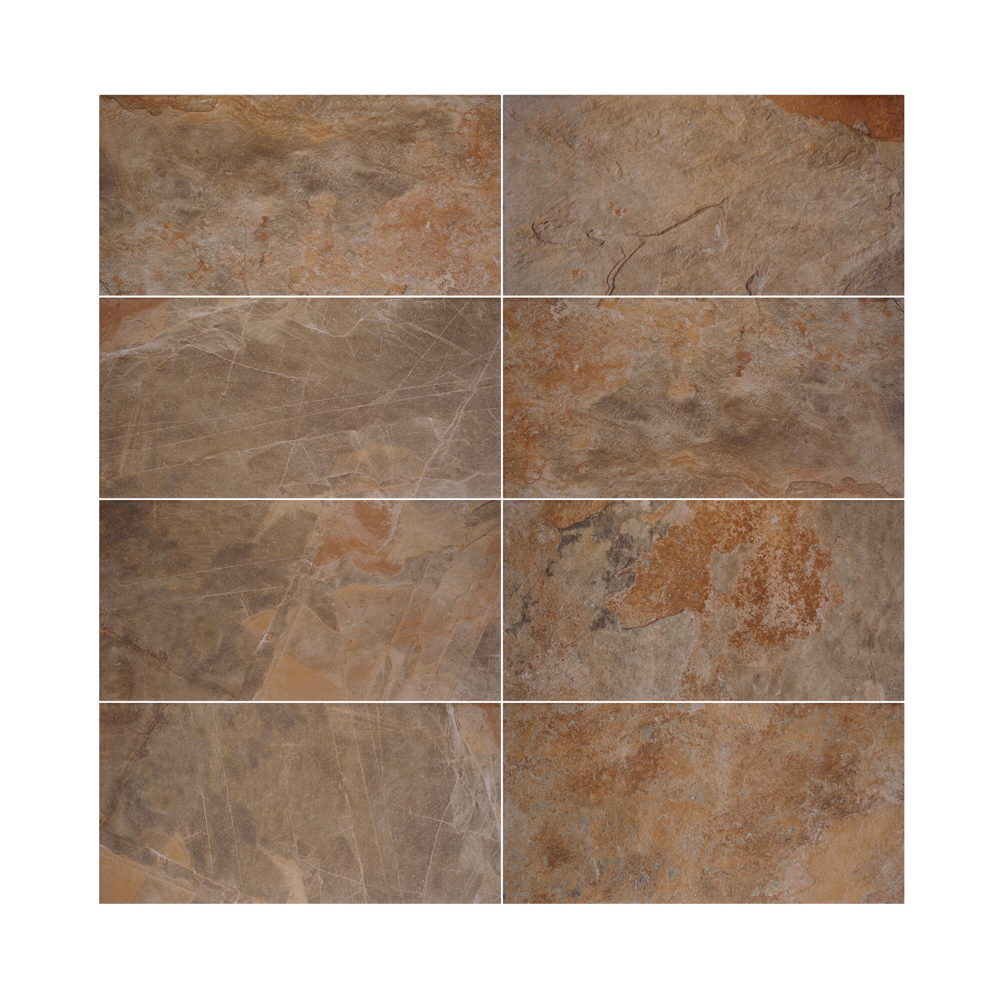 Carrelage sol extérieur effet pierre orange Day l.30 x L.60 cm x Ep.9 mm - 5