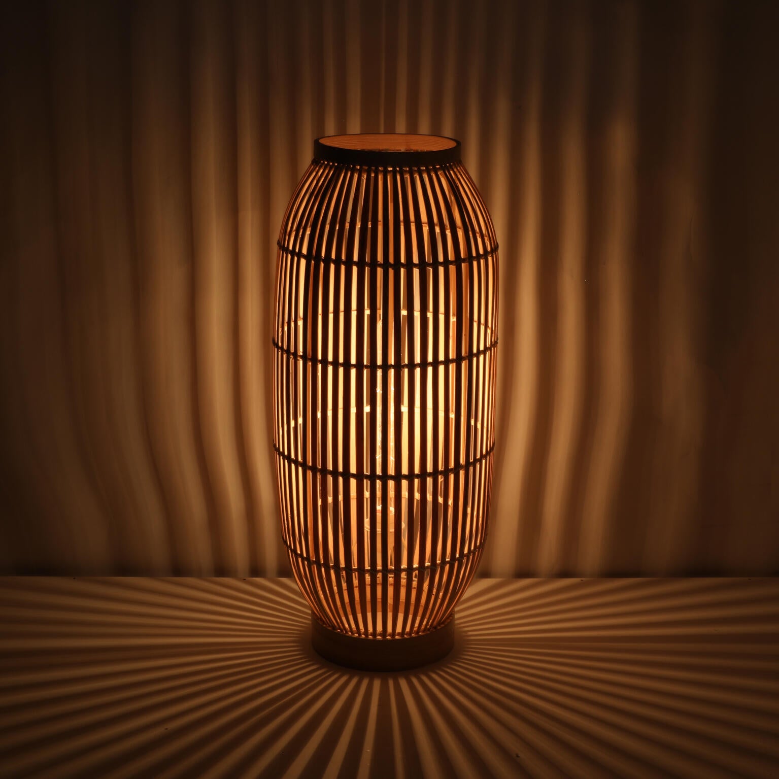 Lampadaire Cordoba, bambou, beige,  H.70 cm, E27 - 3