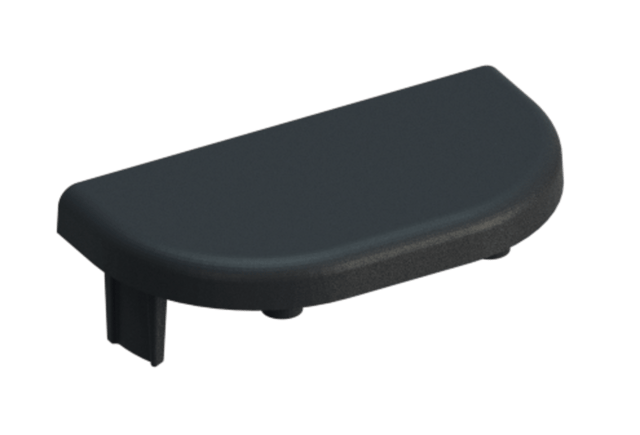 Chapeau aluminium pour poteau à enfoncer anthracite, H.0.7 x l.7 cm