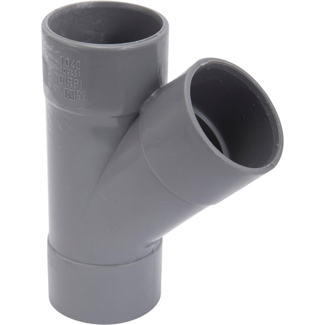 Culotte de branchement 45° en pvc à coller, femelle / femelle, D.40