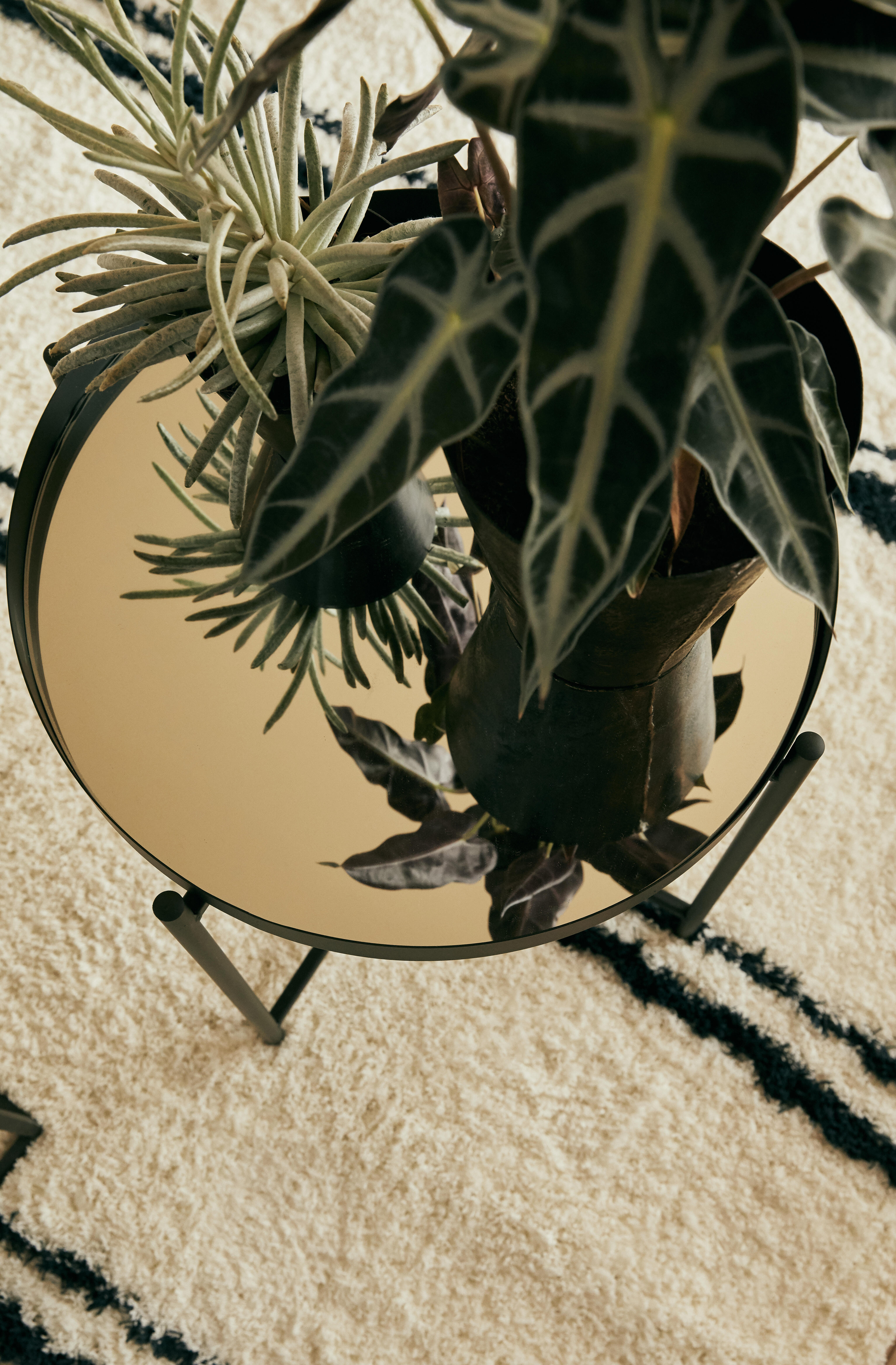 Table métal Mirror, noir l.40 x H.43 cm - 5