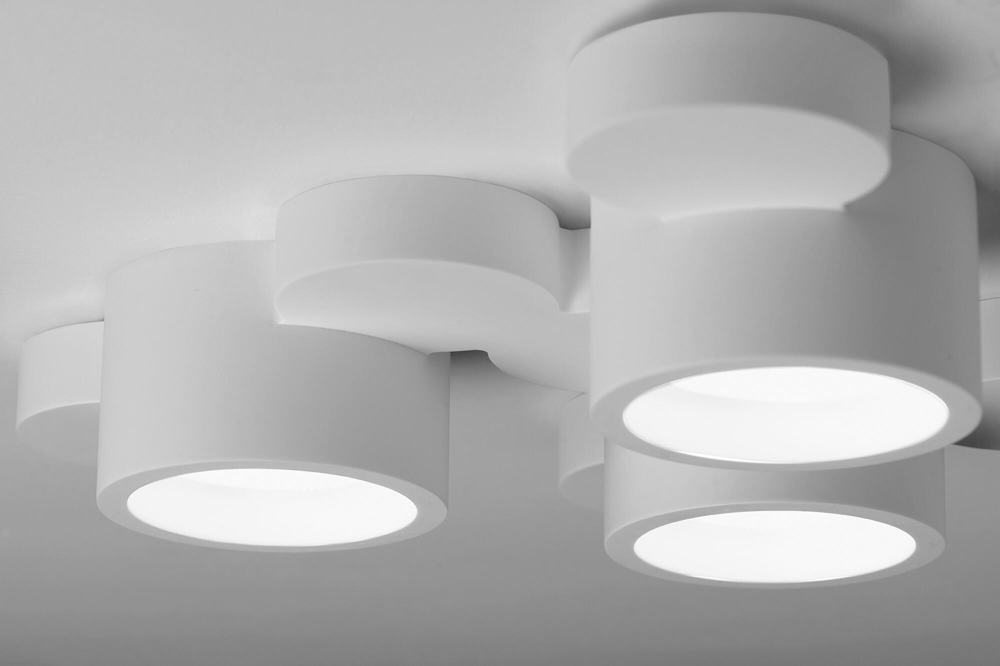 Plafonnier GX53, gypsum, blanc Chio 28.5 x 35 cm TECNICO - 2
