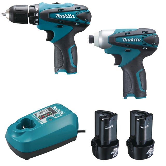 Pack de 2 outils sans fils MAKITA Lct204j, 2 batteries 1.3Ah