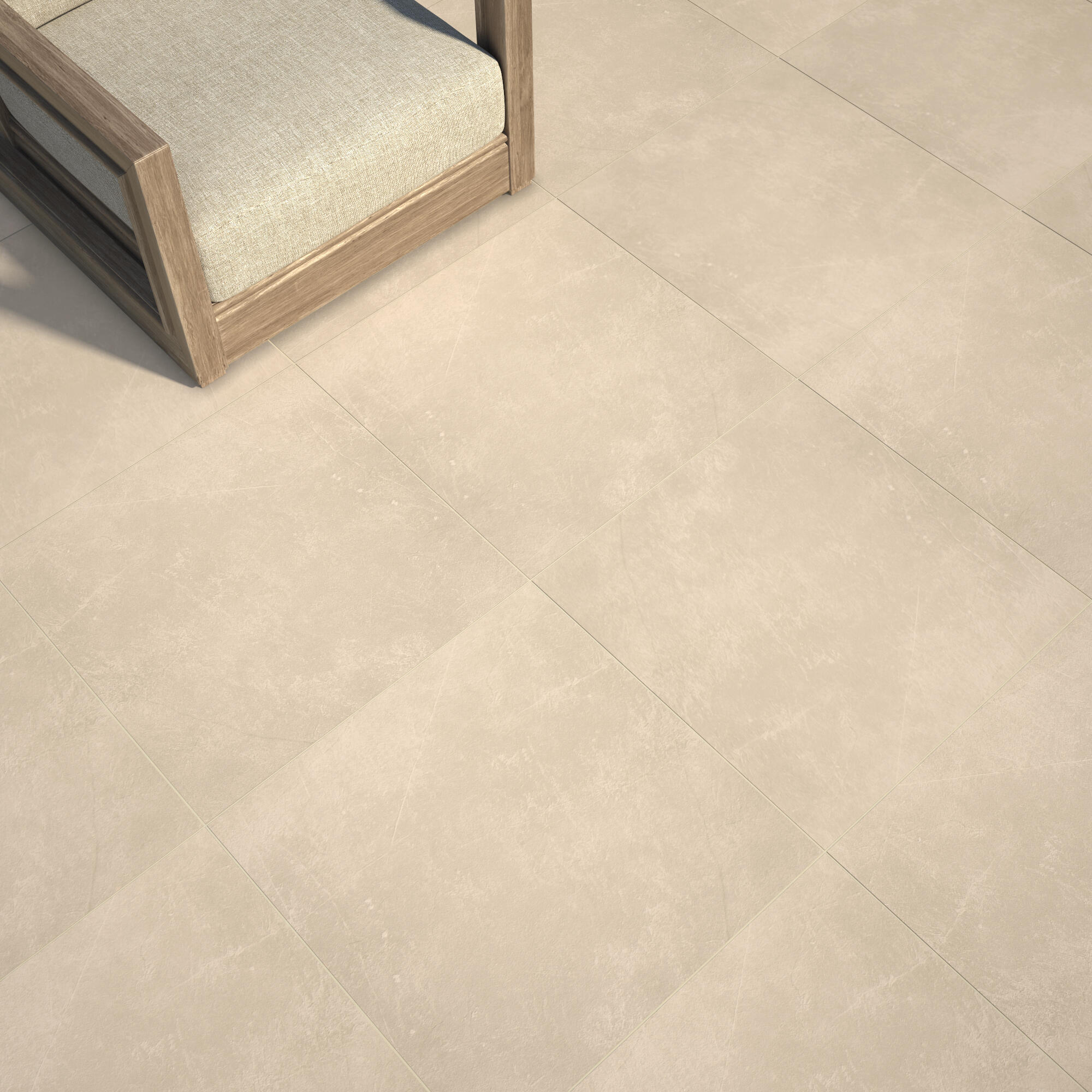 Carrelage sol extérieur effet pierre beige Sicile l.60 x L.60 cm x Ep.9 mm - 2