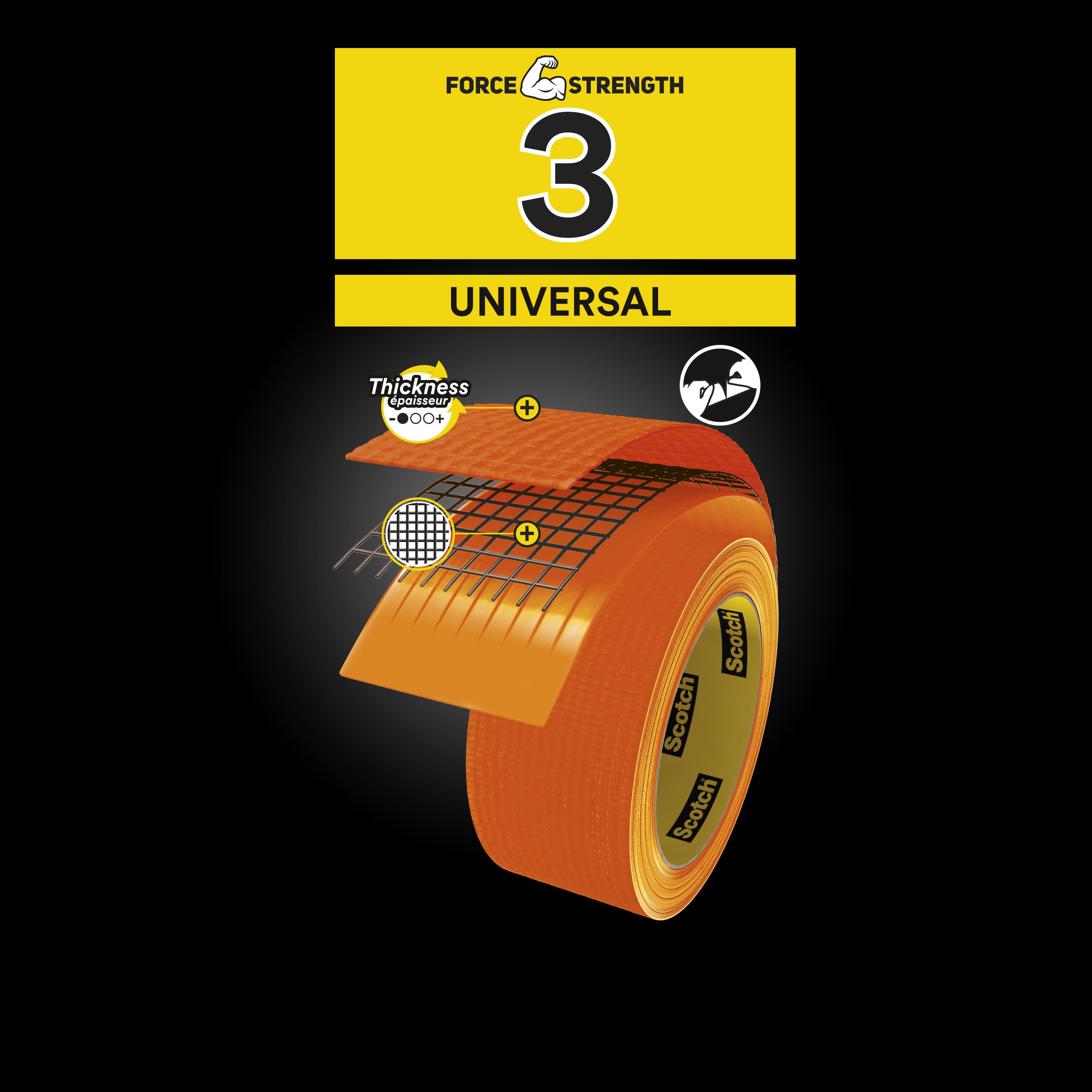 Adhésif de réparation High visibility SCOTCH L.25 m x l.48 mm orange - 3