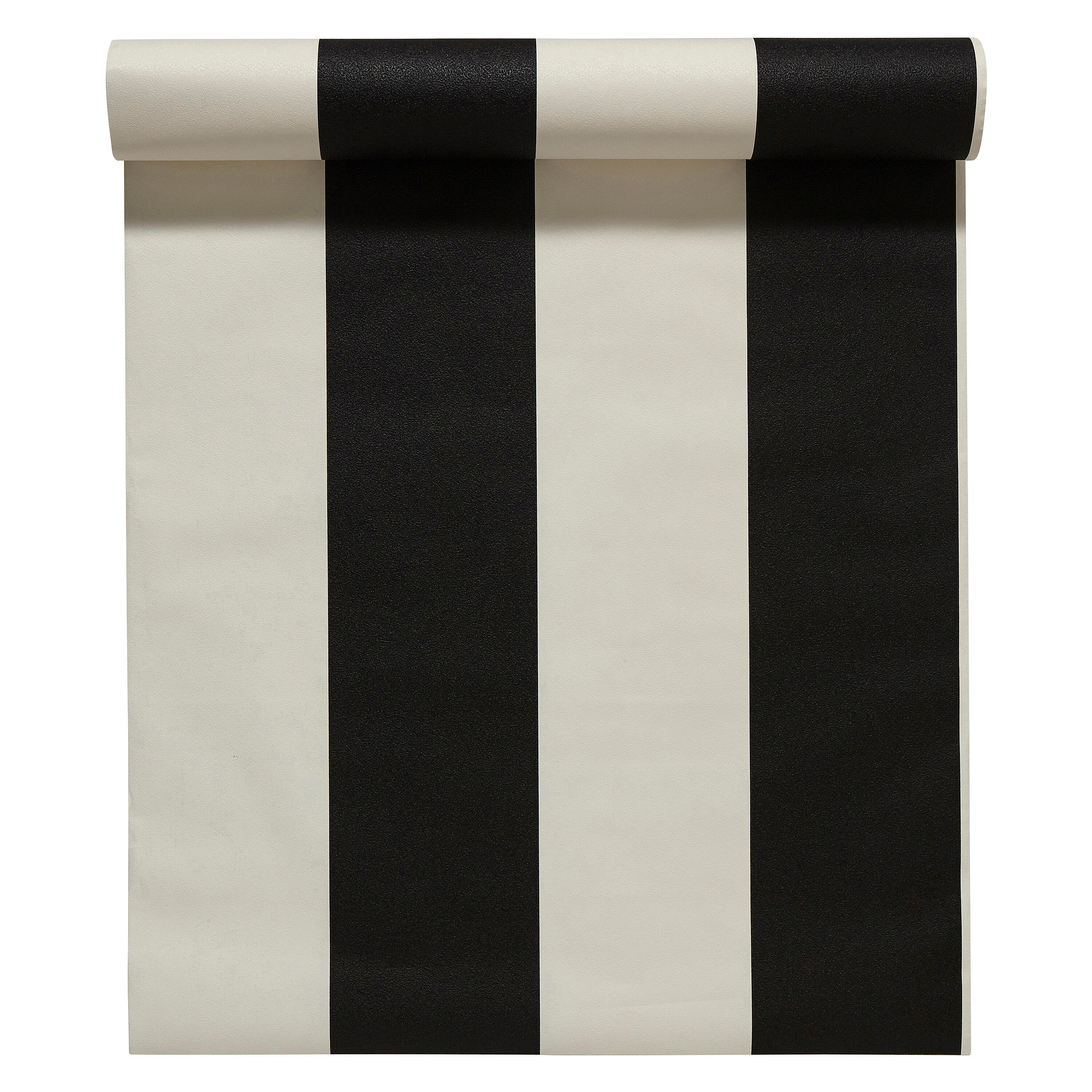 Papier peint vinyle sur intissé Rayures noir et blanc - 8