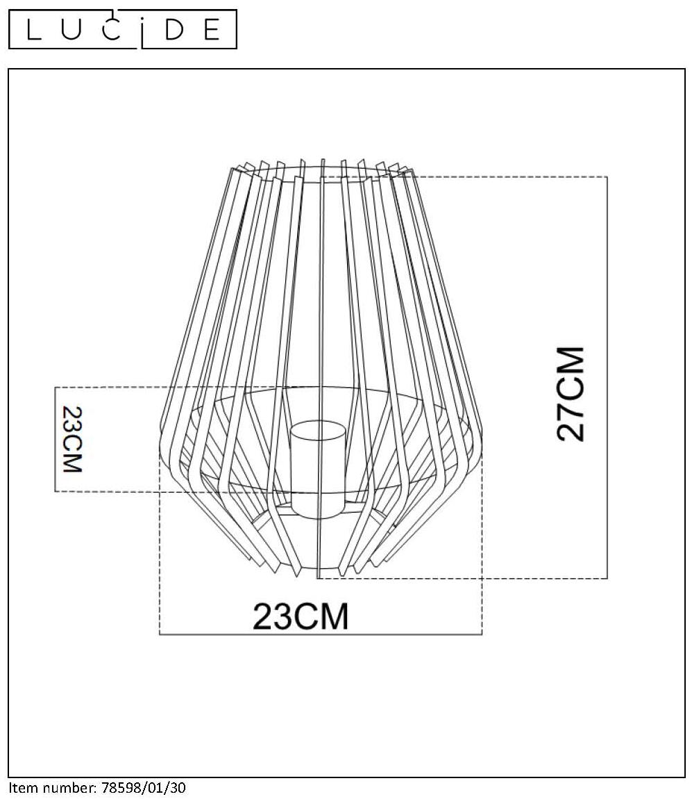 Lampe Reda, acier, H.26 cm, E27 - 5