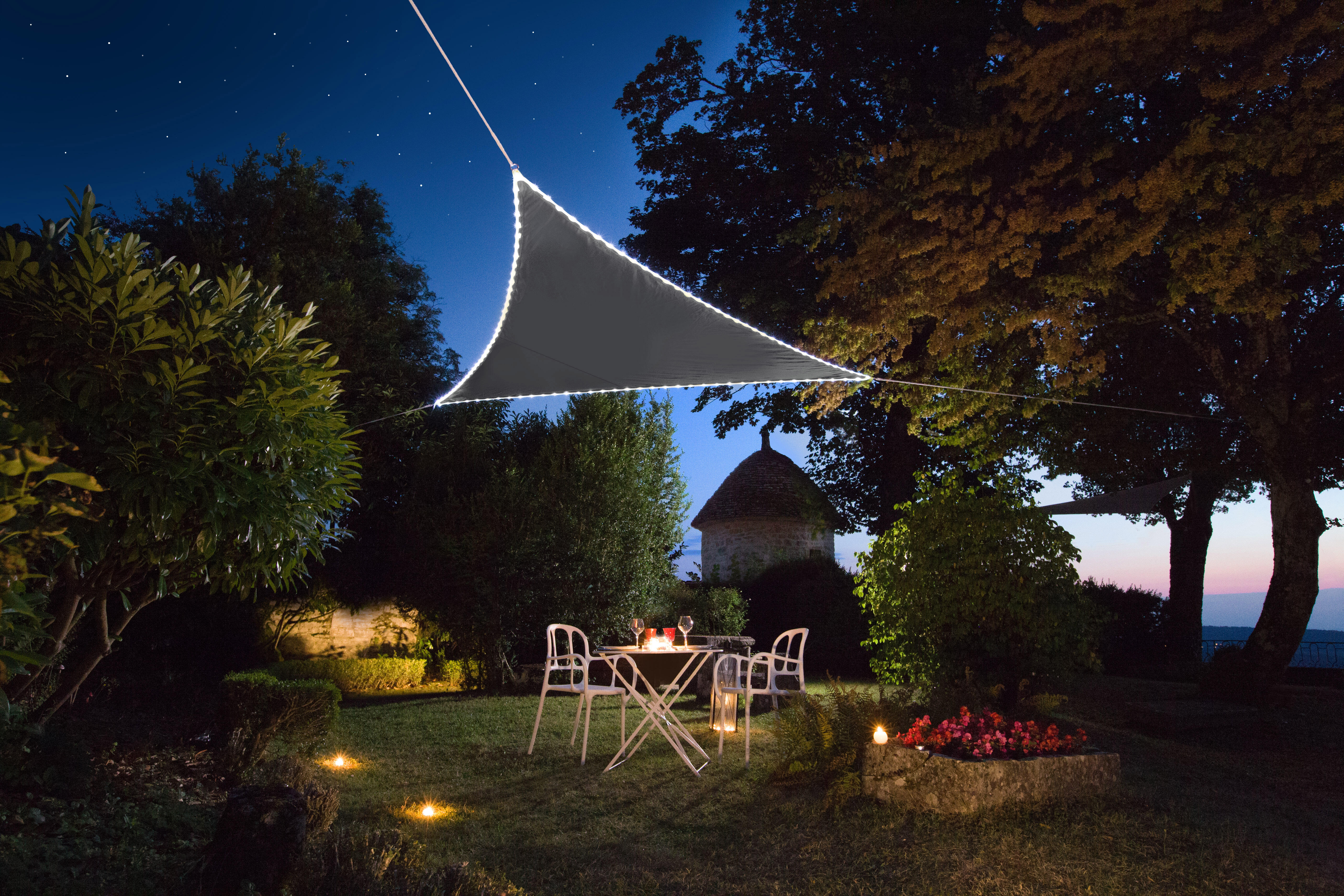 Voile d'ombrage triangulaire VSL360 ardoise L.360 x l.360 cm - 2