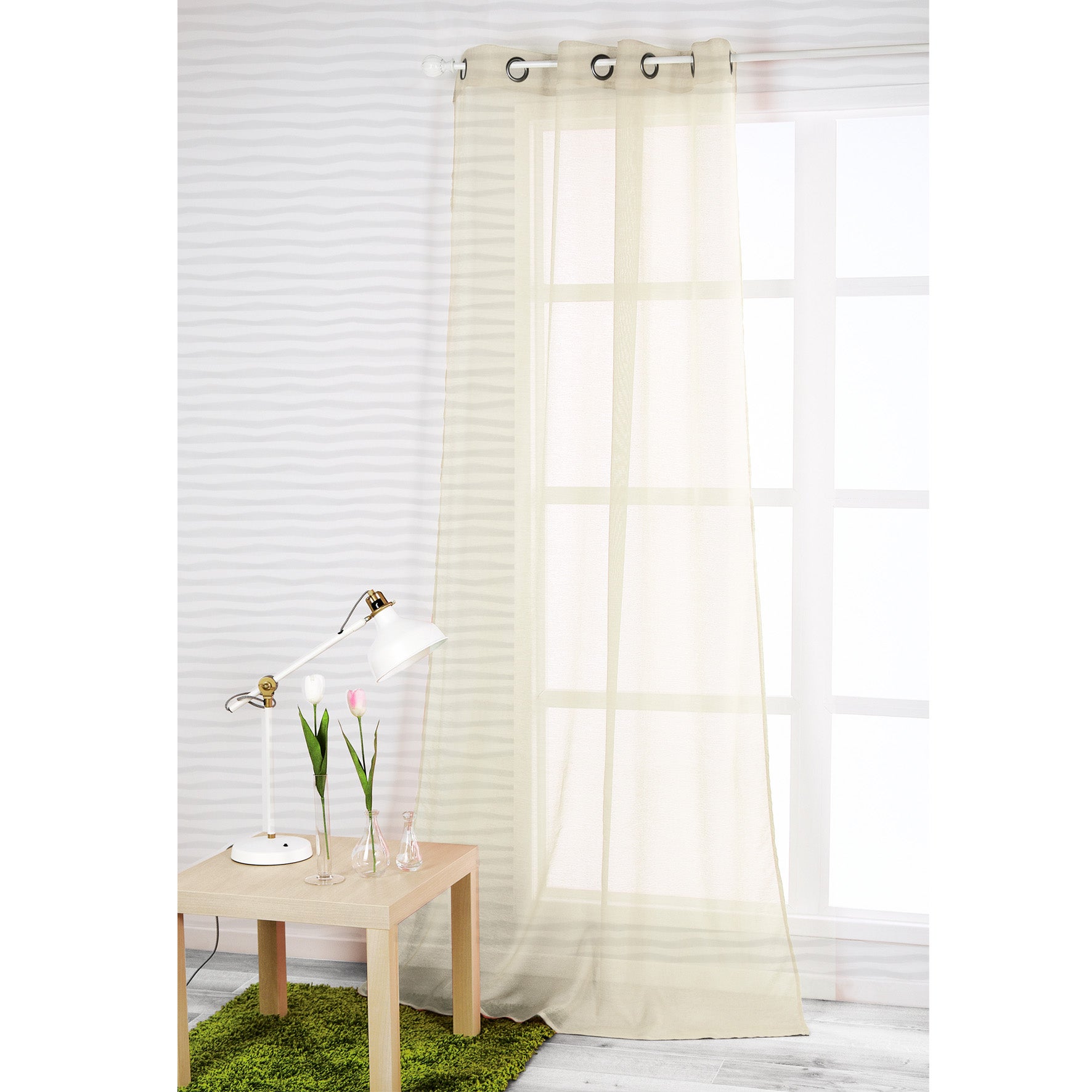 Voilage tamisant, Dolly, beige H.240 x l.140 cm - 2