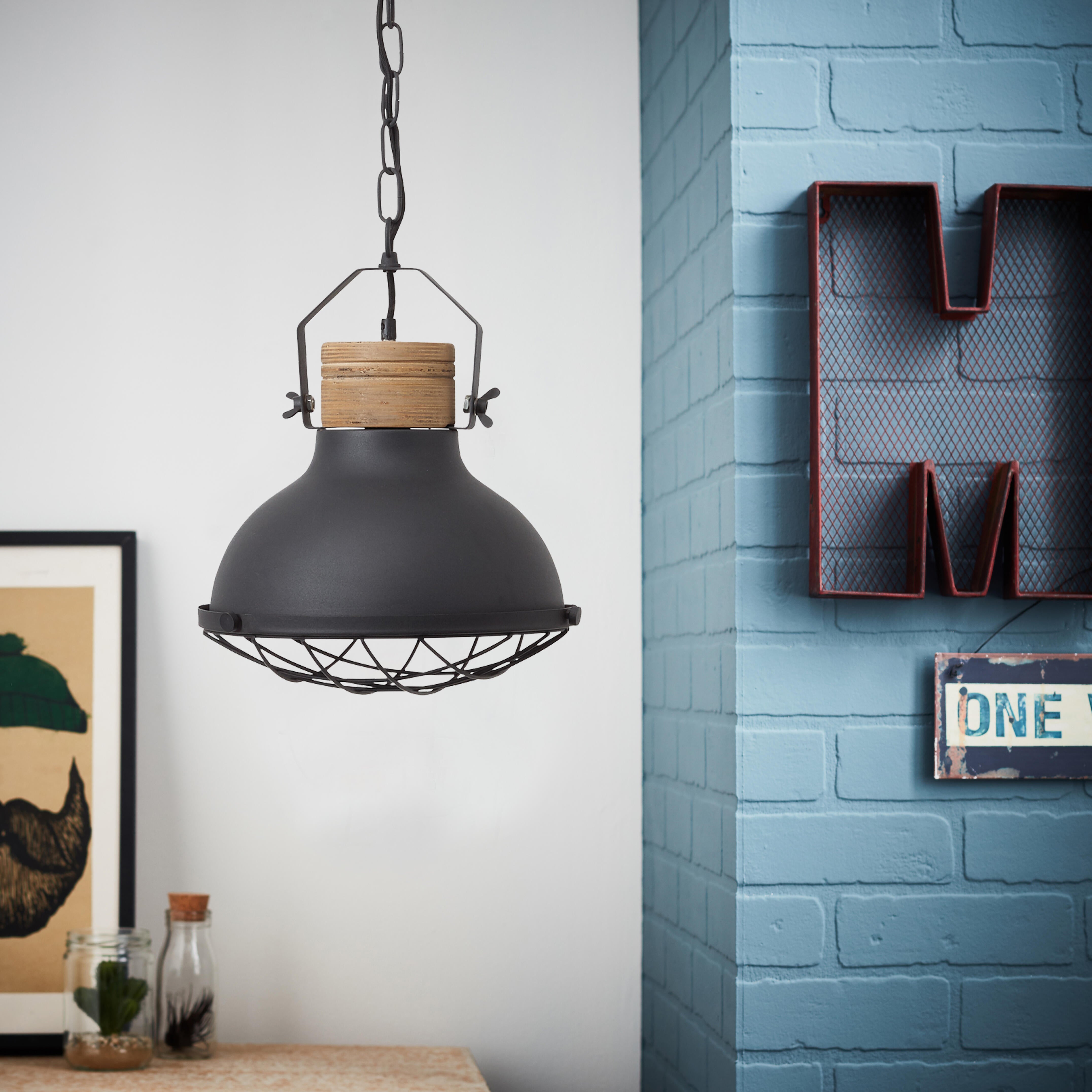 Suspension Emma, fer, noir, Diam.33 cm, E27 - 3