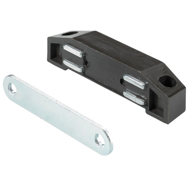 2 Loqueteaux magnétiques marrons pvc HETTICH, L.17.3 x l.75 mm