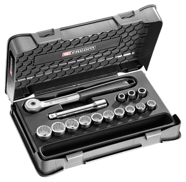 Coffret douilles 1/2 15 pcs facom