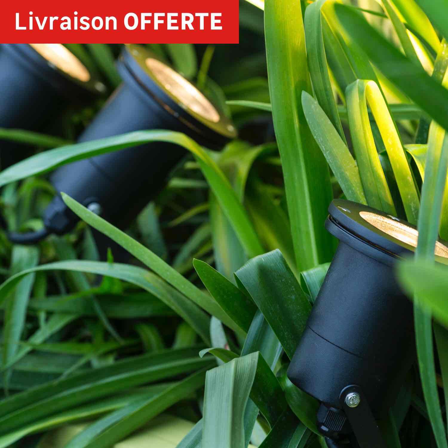 Proiettore da esterno Ada nero, tondo, in alluminio  GU10 IP65 INSPIRE - 9