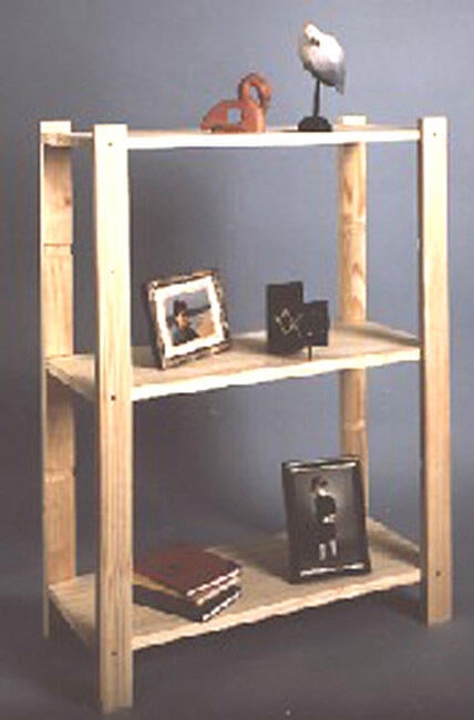 Etagère Pin, 3 tablettes , H.93 x l.65 x P.28 cm - 2