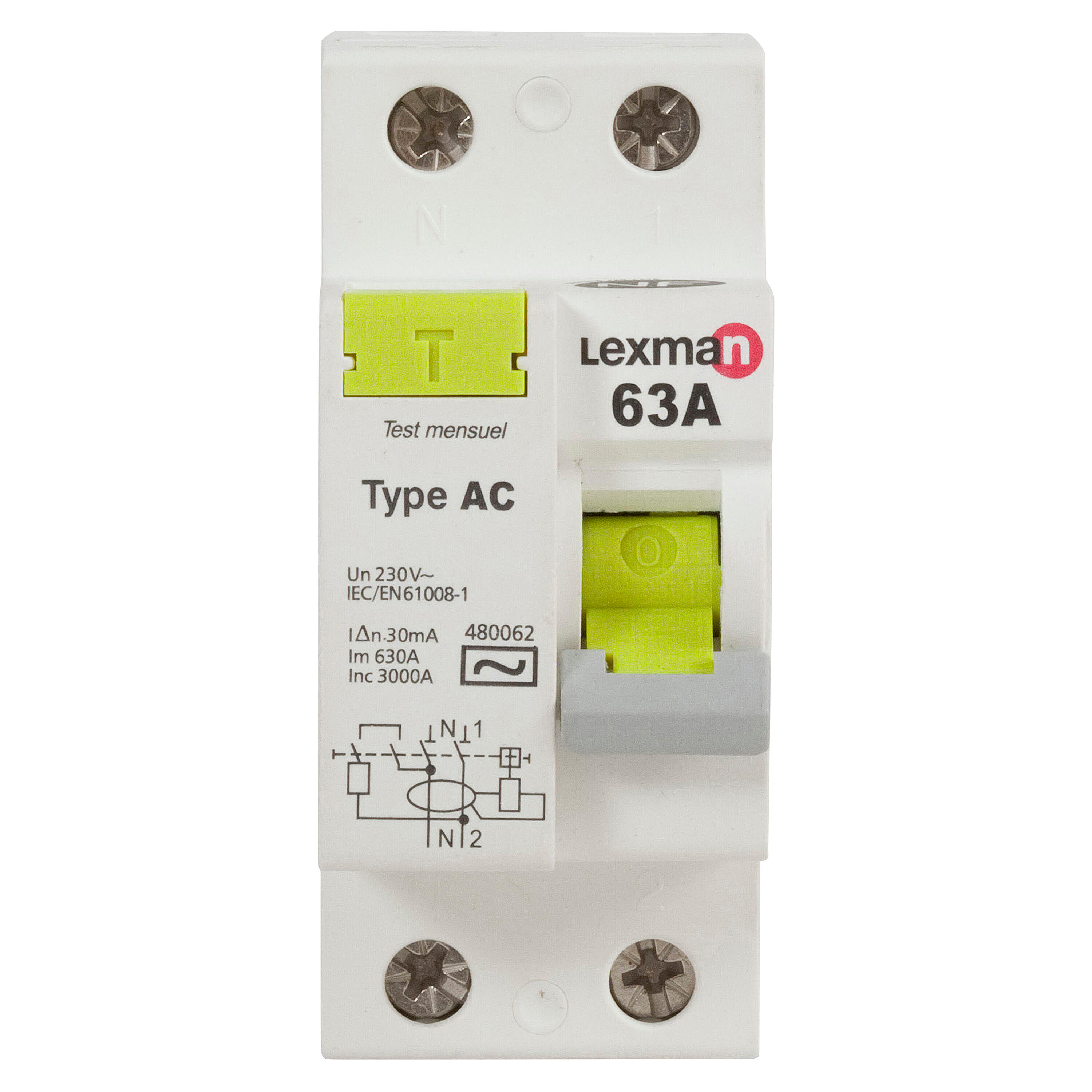 Interrupteur différentiel LEXMAN, 30 mA 63 A AC - 2