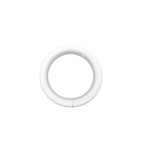 Lot de 10 anneaux tringle à rideau Design 20 mm acier blanc mat