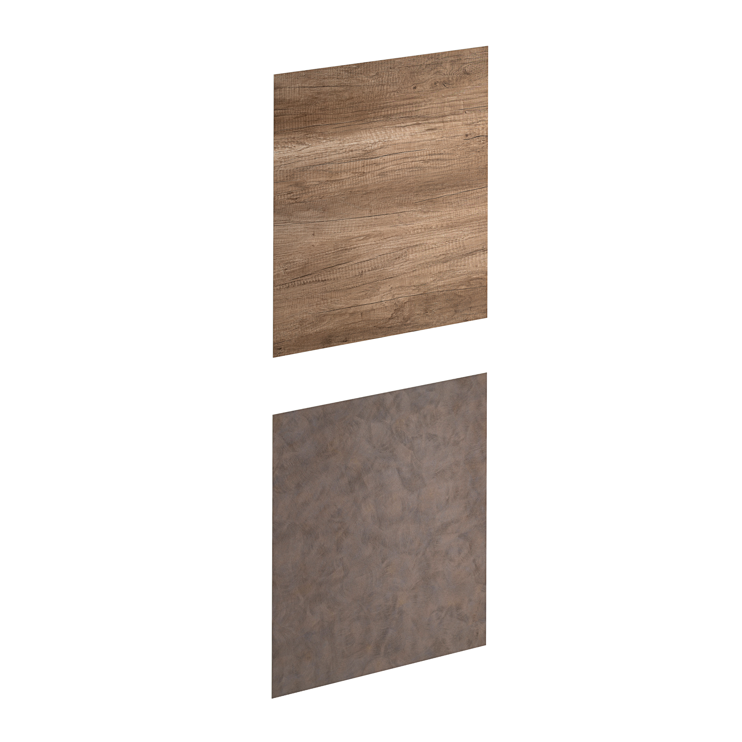 Fond de hotte compact réversible Bois/béton L.60 x H.63.5 cm, Ep.2 mm - 6