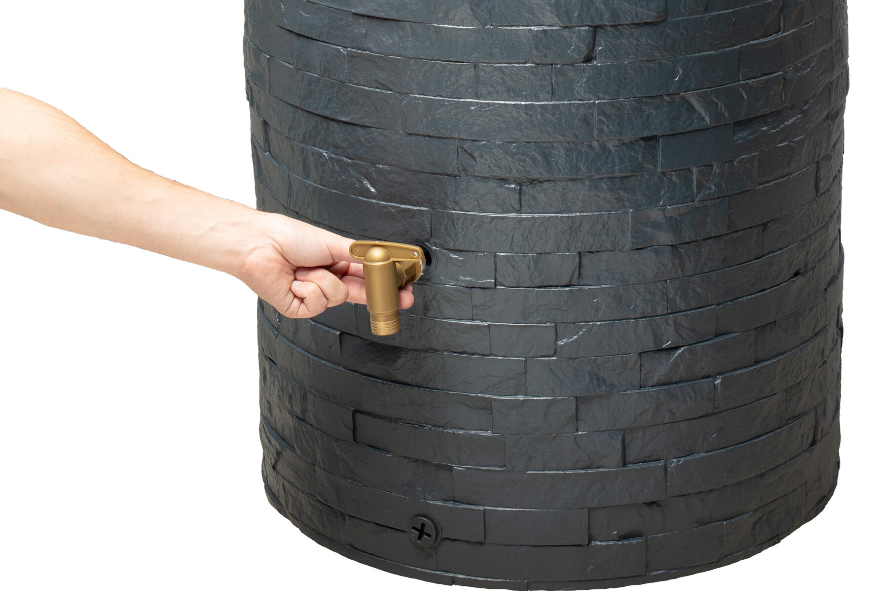 Récupérateur d'eau GARANTIA cylindrique gris graphite, 250 l - 3