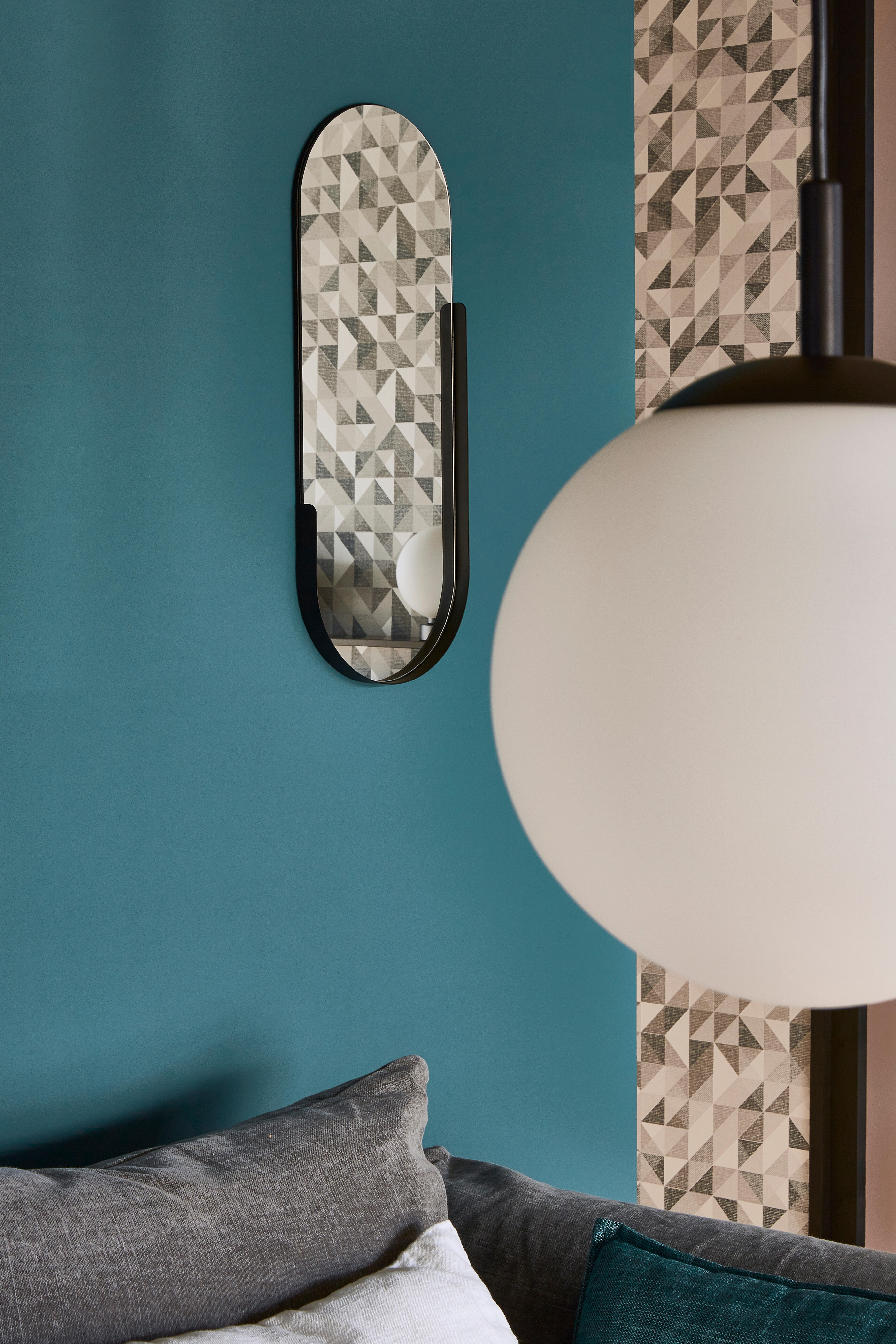 Suspension Célestine, verre, blanc, Diam.25 cm INSPIRE, E27 - 6