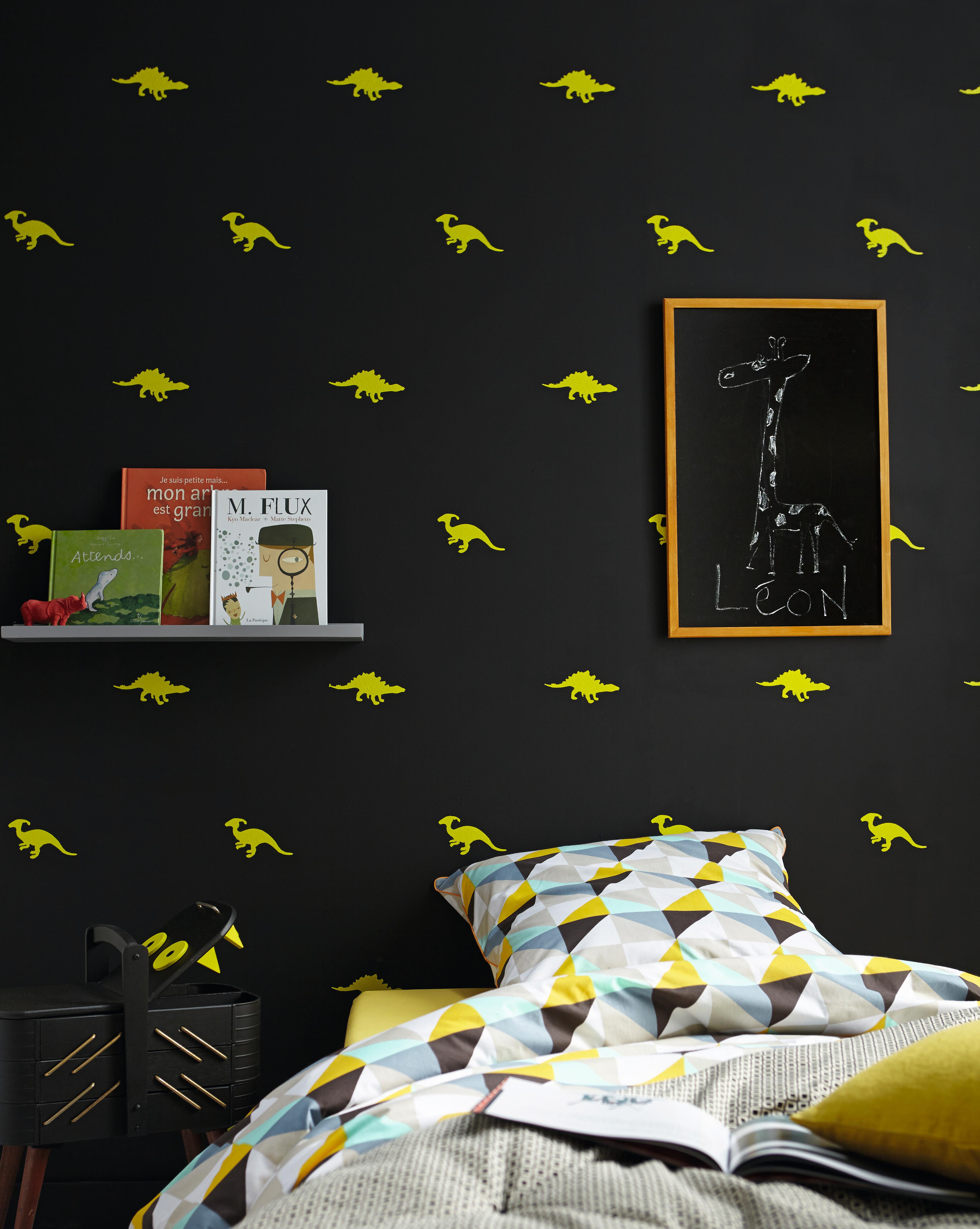 Tableau ardoise avec craie, noir l.40 x H.60 cm - 3