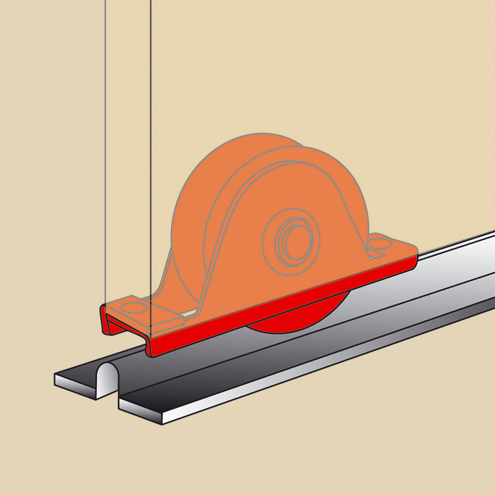 Roue de portail gorge U à encastrer acier zingué, H.90 x L.155 x P.32 mm AFBAT - 3