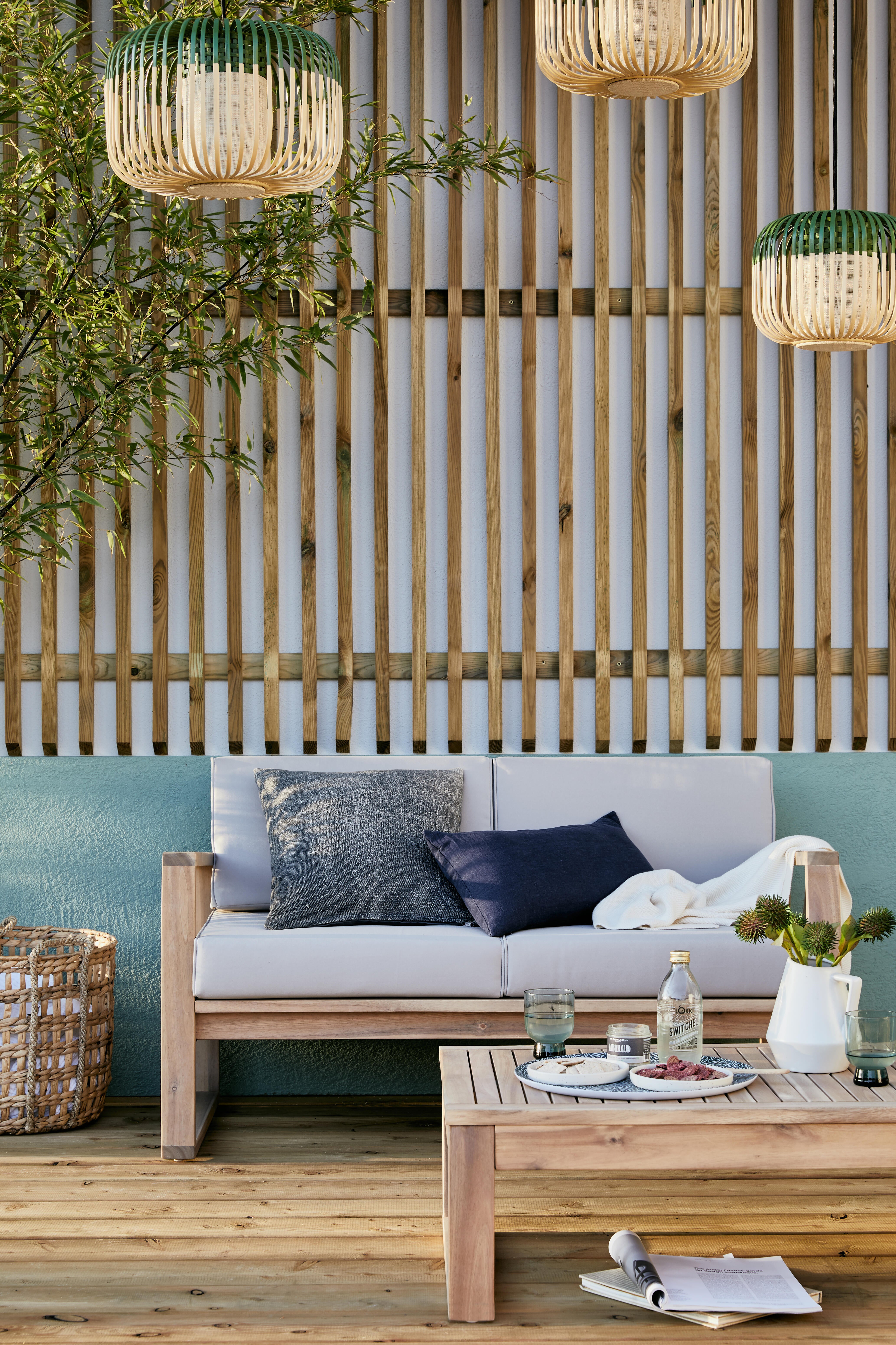 Suspension Bamboo, Diam. 35 cm, E27, vert - 3