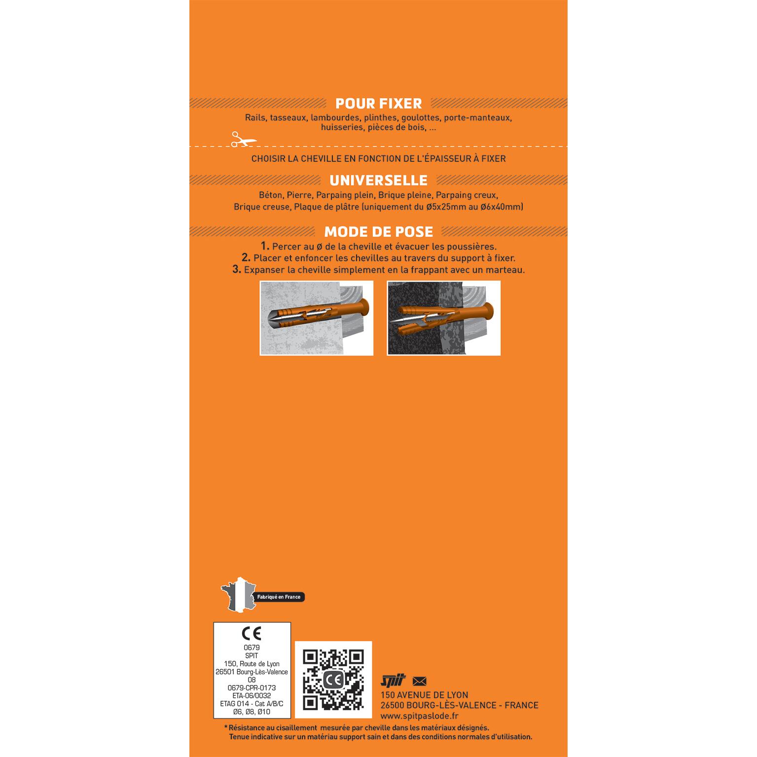 Lot de 25 Cheville murale hit m inox SPIT, Ø6 x L.50 mm - 3