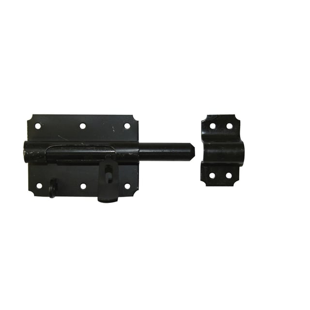 Verrou de box porte cadenas en acier noir, Diam.16 mm L.150 x P.25 mm AFBAT