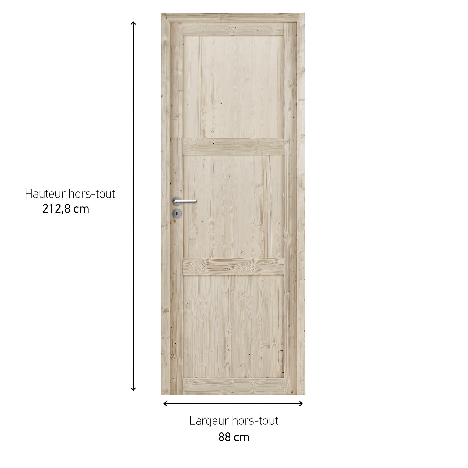 Bloc-porte Argan sapin H.204 x l.83 cm, poussant droit - 5