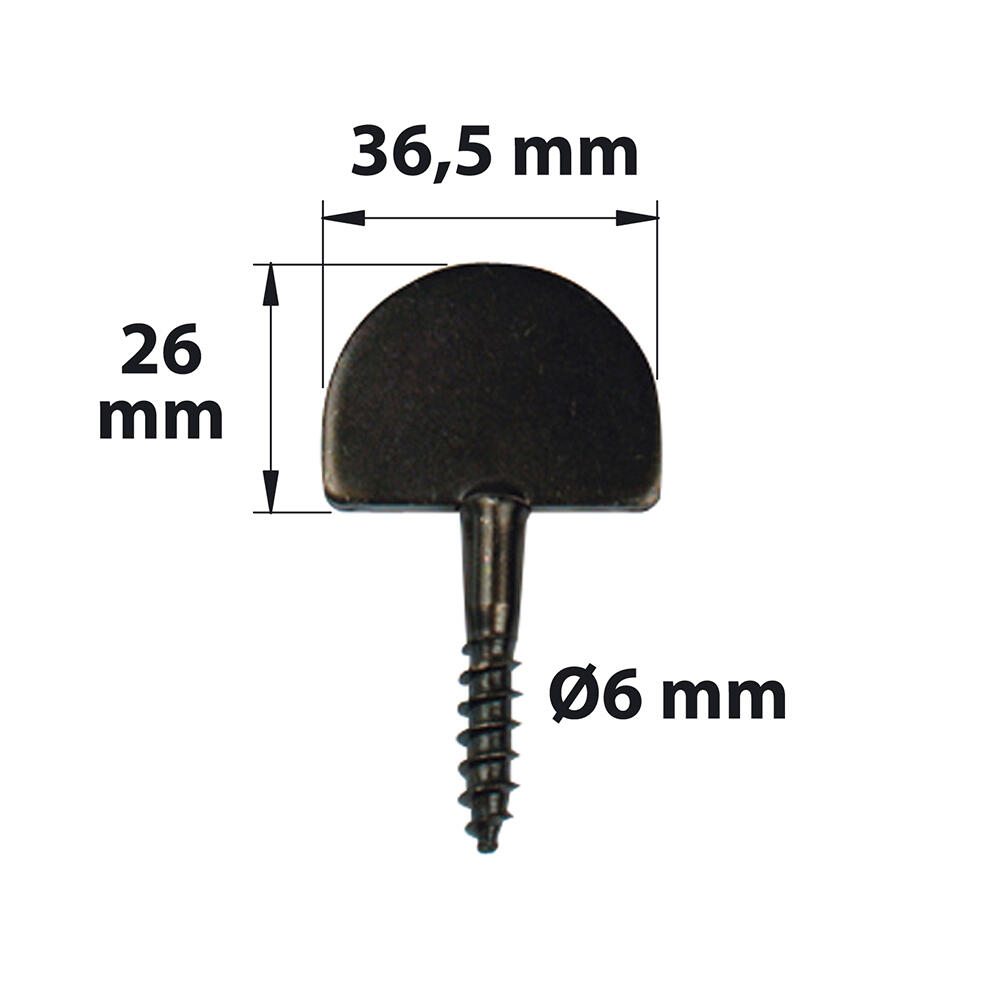 Butée de volet à vis en acier noir prépeint, H.60 x L.36 x P.4 mm AFBAT - 3