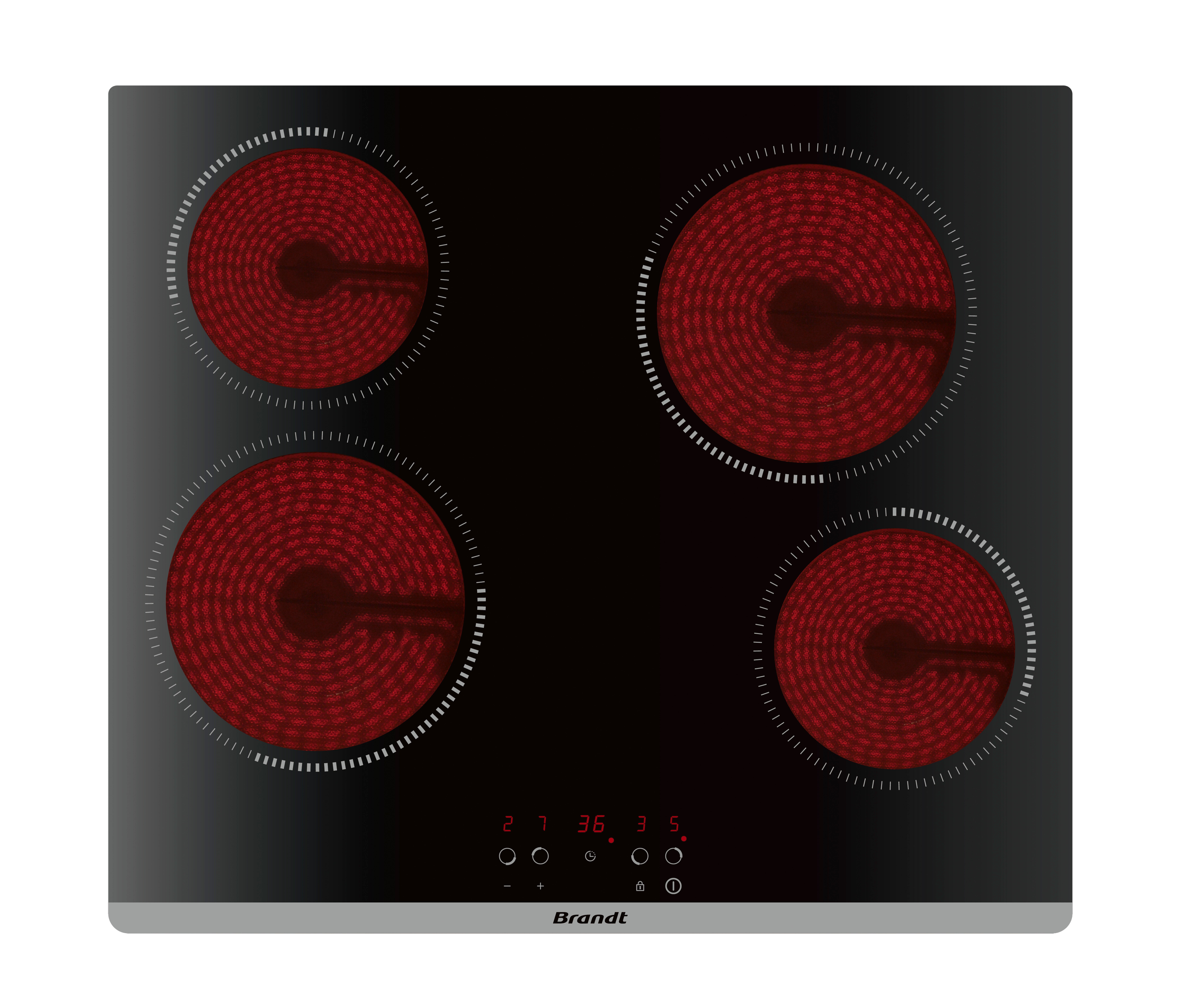 Plaque vitrocéramique 4 feux, BRANDT BPV6420B noir Leroy Merlin — free download