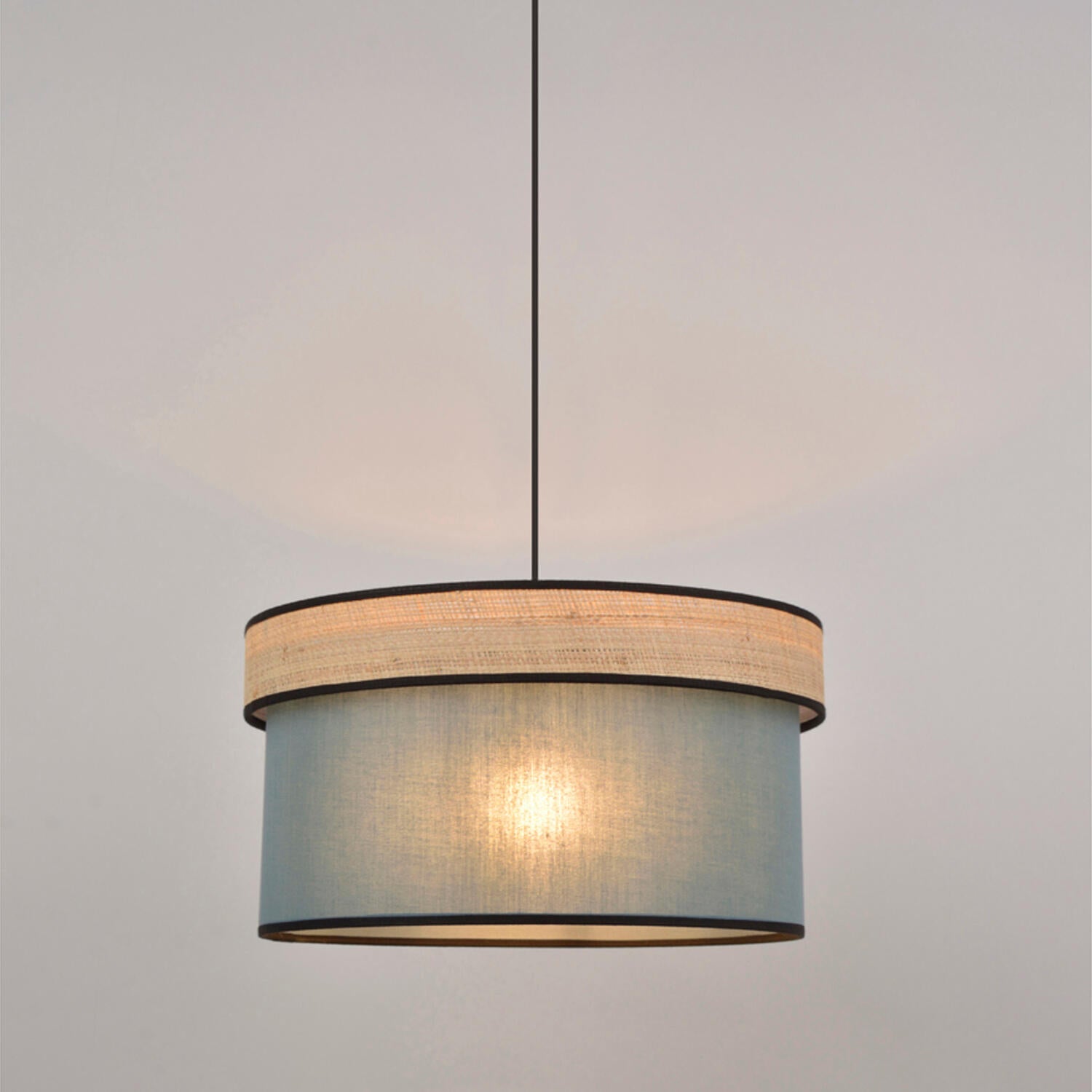 Suspension Amman, coton, bleu, Diam.38 cm, E27 - 3