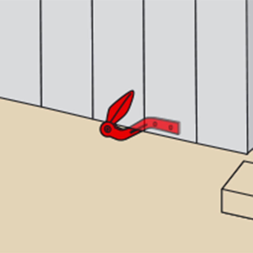 Arrêt de volet sur platine en acier noir prépeint, H.95 x L.80 x P.60 mm AFBAT - 3