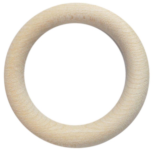Lot de 10 anneaux pour tringle à rideau System d 28 mm bois erable bois clair br