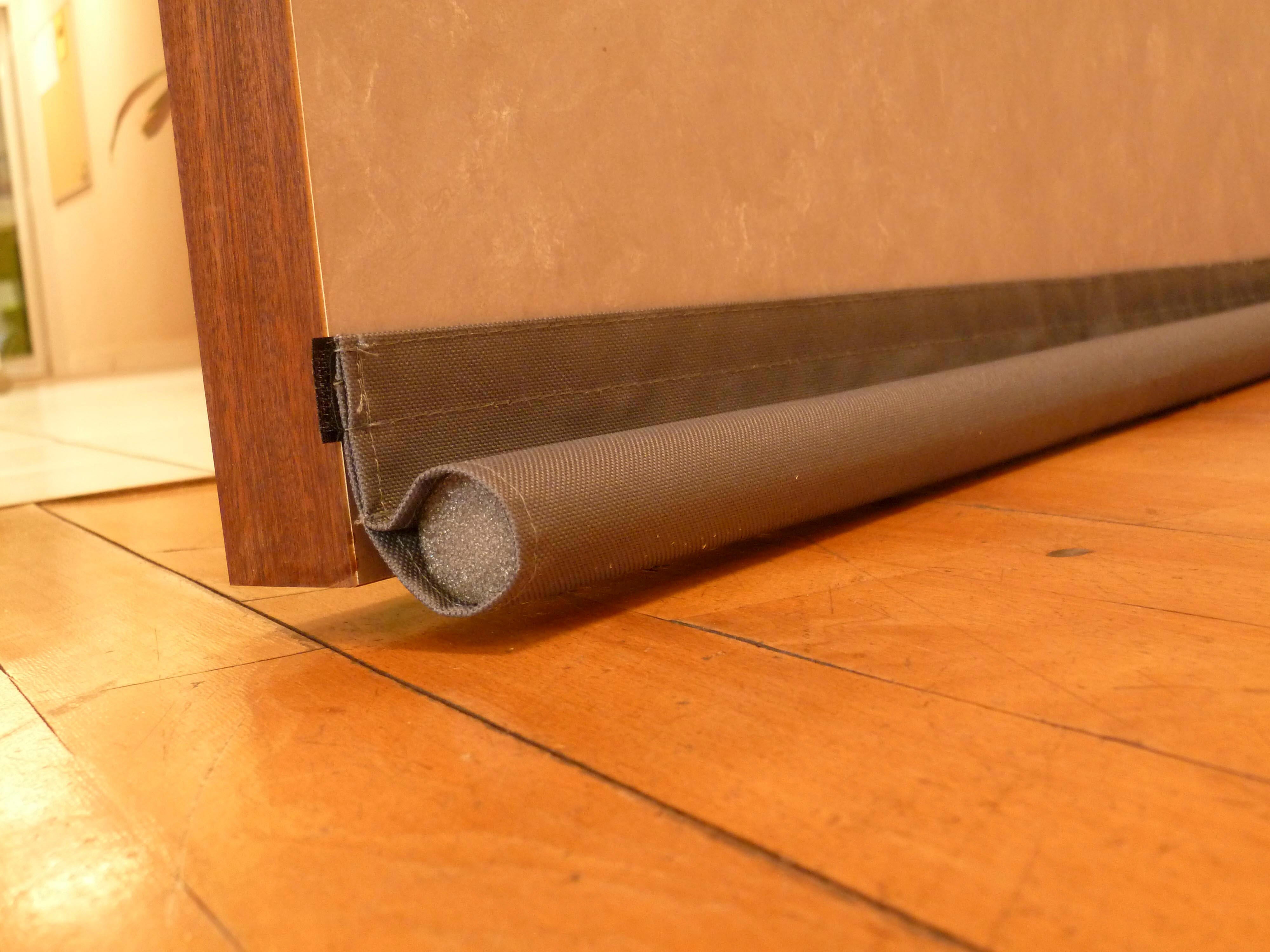 Bas de porte textile (bourrelet) ELLEN, L.95 cm noir - 5