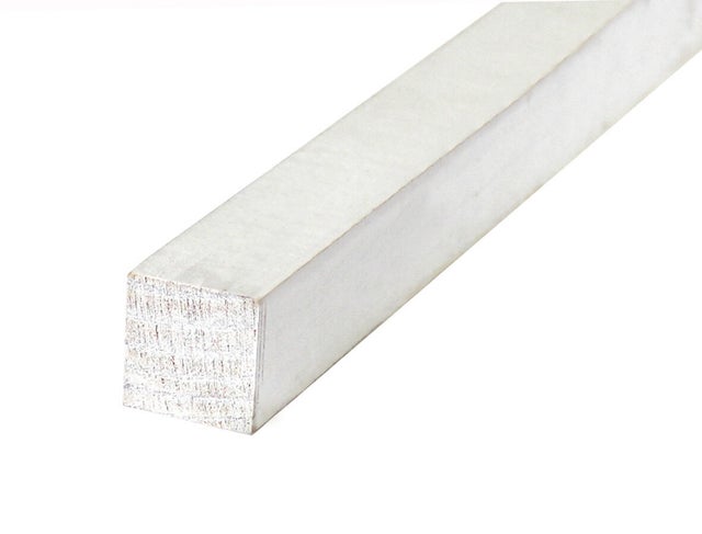 Tasseau raboté sapin sans nœud prépeint blanc 34x34mm L 2.40m