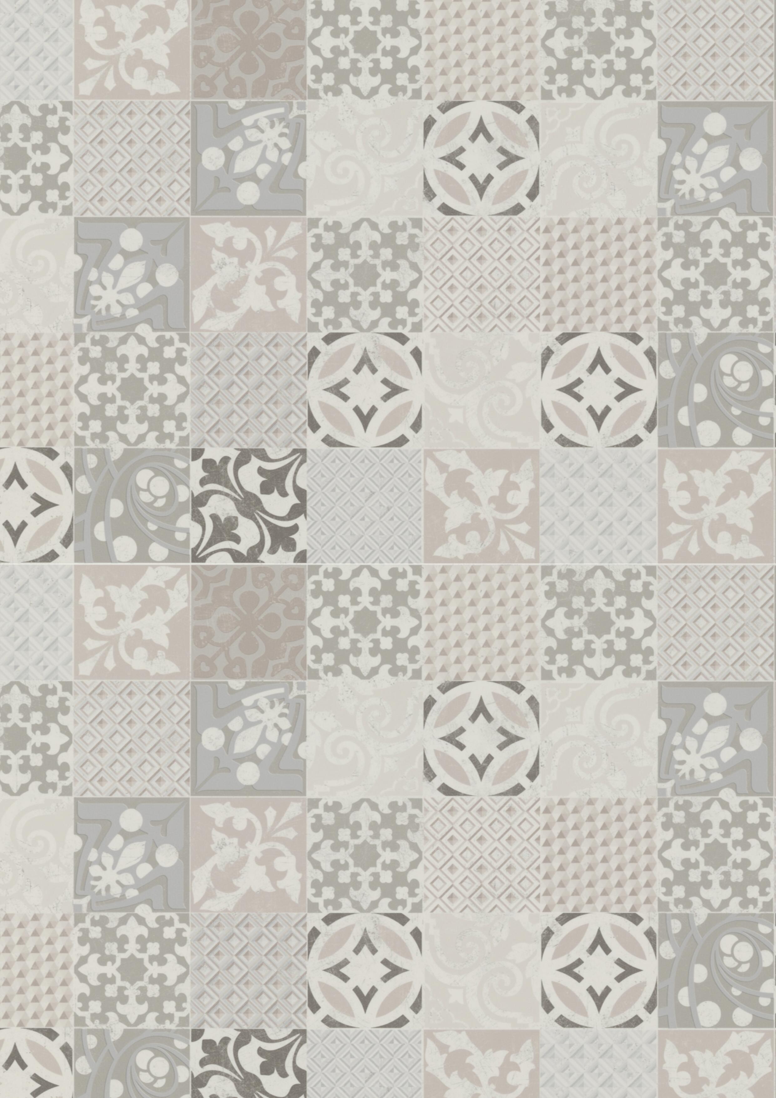 Echantillon sol pvc GERFLOR effet carreau de ciment crème provence - 3