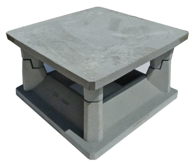 Extracteur statique acier gris 20x20 cm