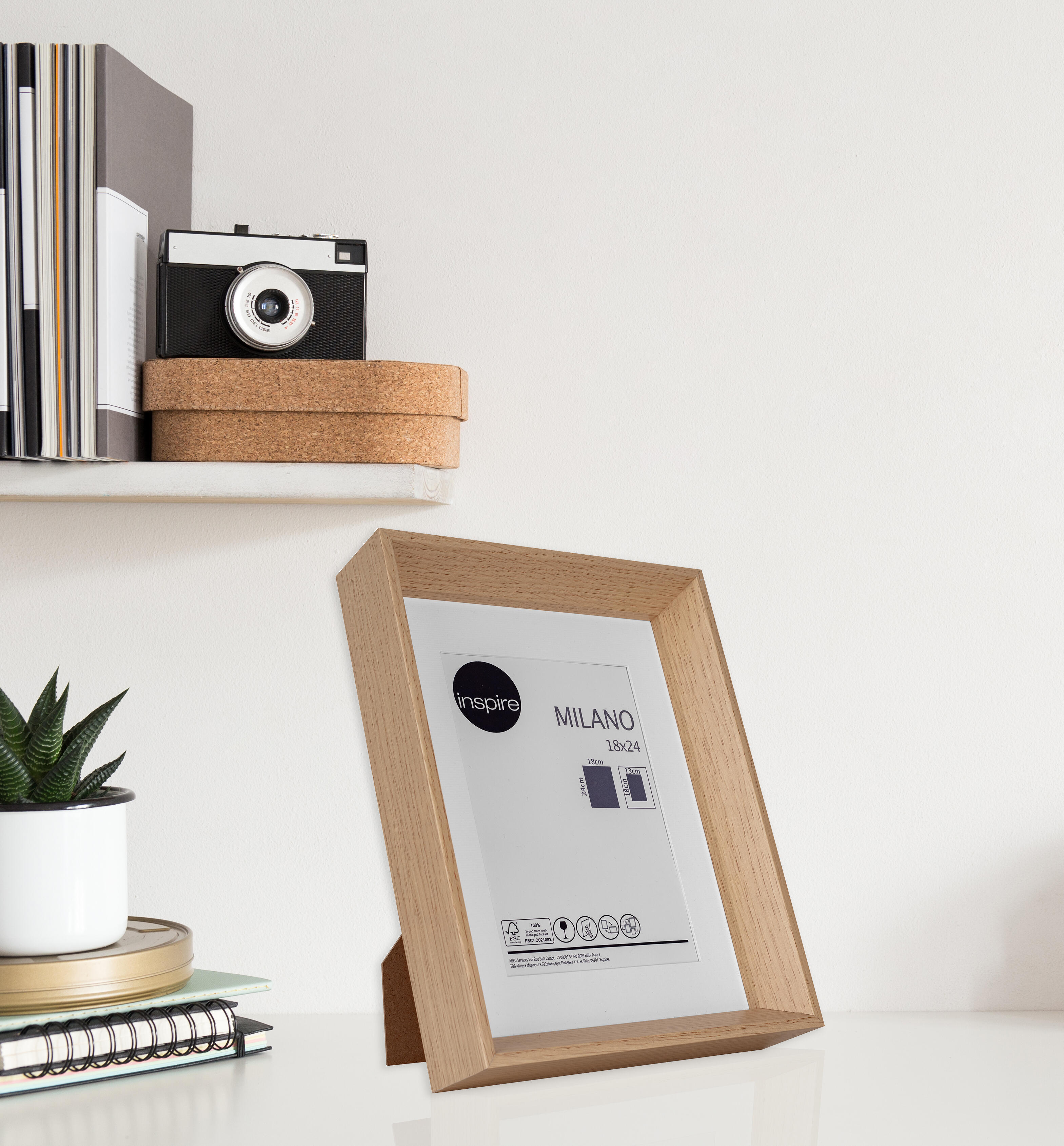 Kopp Milano Cadre En Chêne Pour 1 Prise Murale Montage