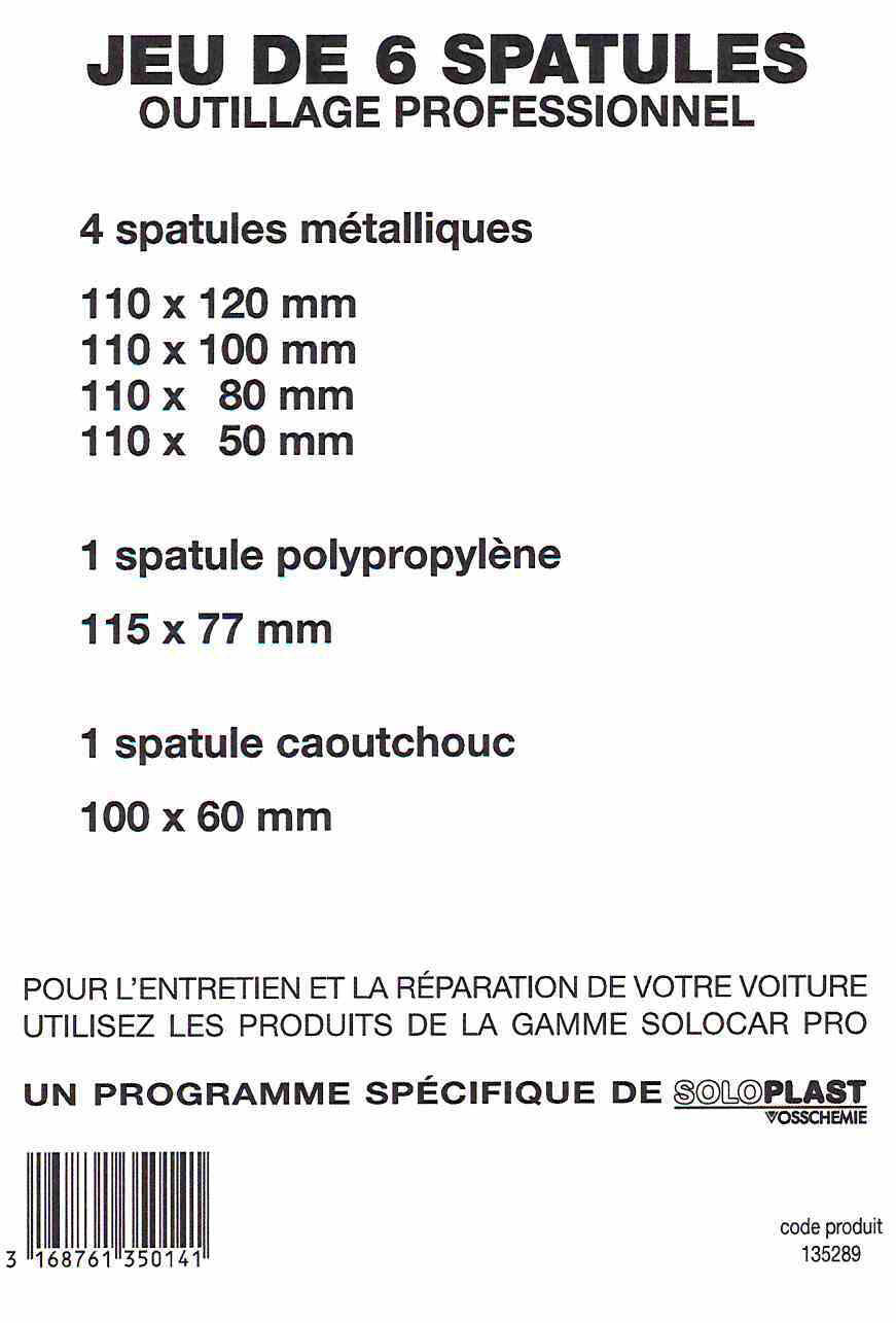 Lot de 6 spatules Spatules SOLOPLAST, 6 spatules - 2
