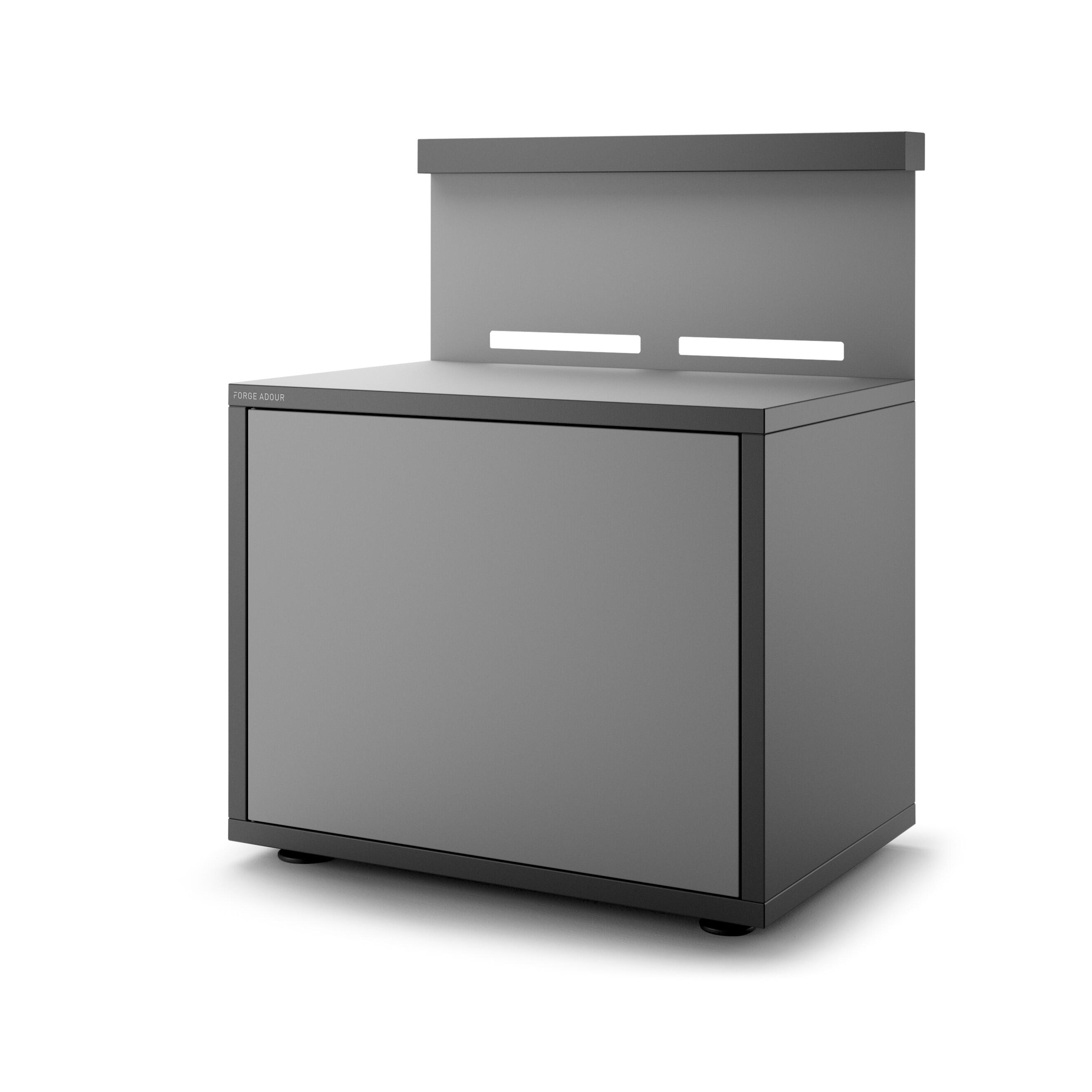 Chariot Pour Plancha Forge Adour - Avec Rangements Et Cache Bouteille - Noir/Gris - TRCANG1