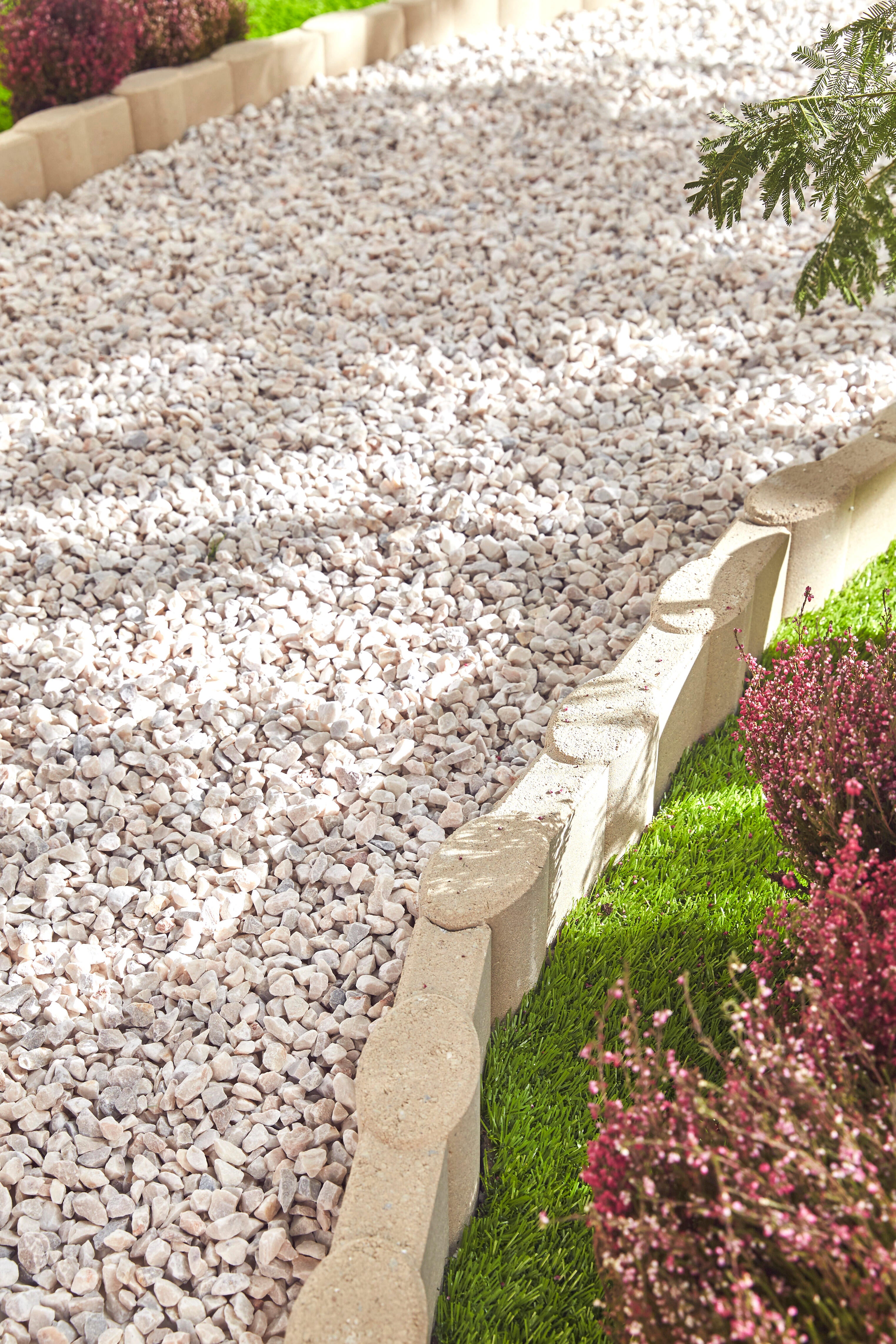 Gravier marbre blanc-rosé 8/16mm, 35 kg - 9